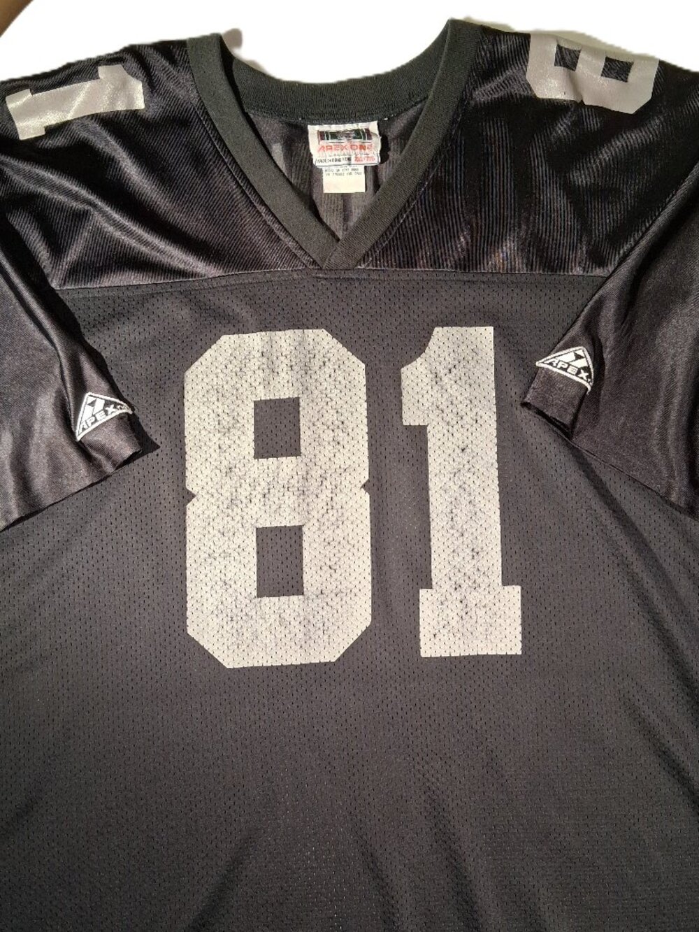 OAKLAND RAIDERS Jersey #81 Tim Brown 2XL APEX ONE Vintage RARE NFL Black